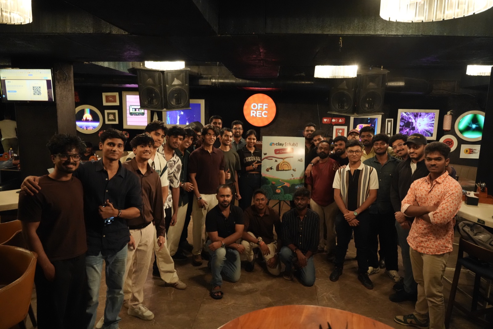 Clay Club Chennai chapter meetup, roughly thirty go-to-market engineers and operators at a community event in Chennai.